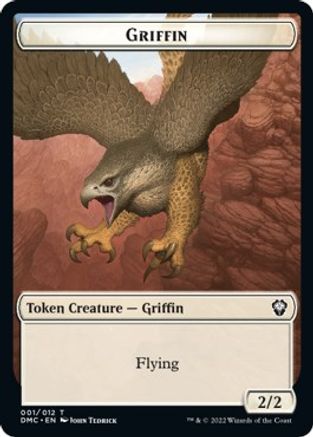 Zombie Knight // Griffin Double-Sided Token [Dominaria United Commander Tokens] | Deep Dive Games St. Marys