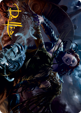 Olivia's Midnight Ambush Art Card (Gold-Stamped Signature) [Innistrad: Midnight Hunt Art Series] | Deep Dive Games St. Marys