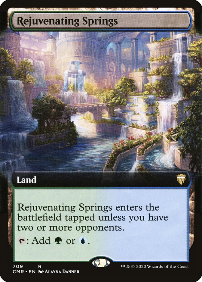 Rejuvenating Springs (Extended Art) [Commander Legends] | Deep Dive Games St. Marys