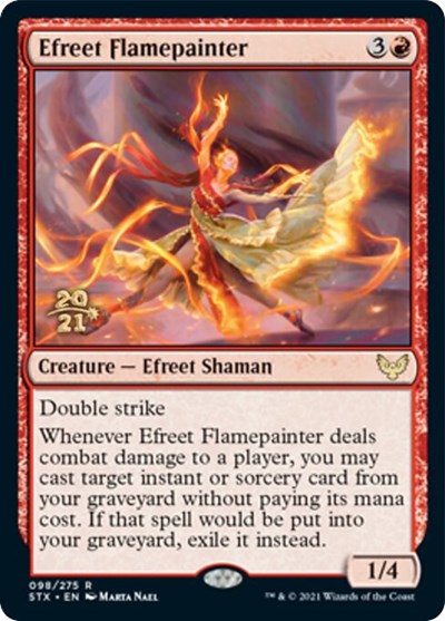 Efreet Flamepainter [Strixhaven: School of Mages Prerelease Promos] | Deep Dive Games St. Marys