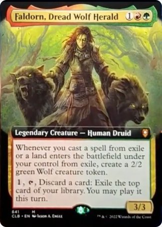 Faldorn, Dread Wolf Herald (Extended Art) [Commander Legends: Battle for Baldur's Gate] | Deep Dive Games St. Marys