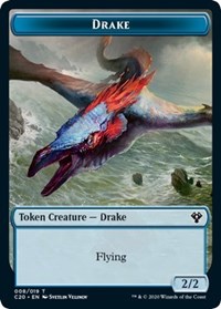 Drake // Insect (018) Double-Sided Token [Commander 2020 Tokens] | Deep Dive Games St. Marys