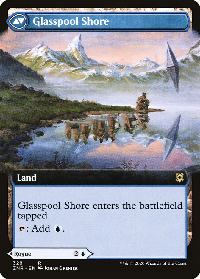 Glasspool Mimic // Glasspool Shore (Extended Art) [Zendikar Rising] | Deep Dive Games St. Marys