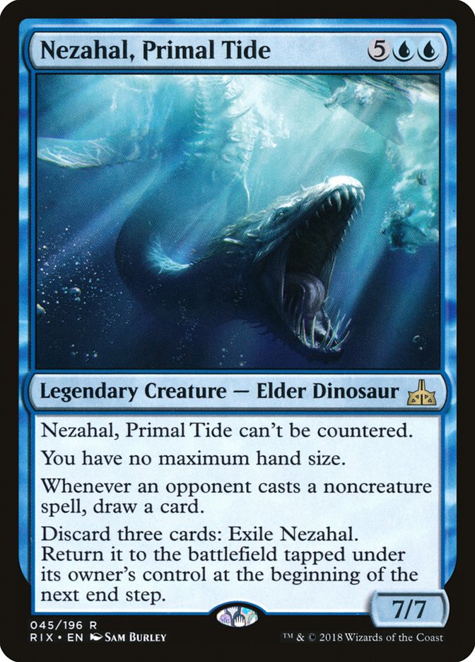 Nezahal, Primal Tide [Rivals of Ixalan] | Deep Dive Games St. Marys