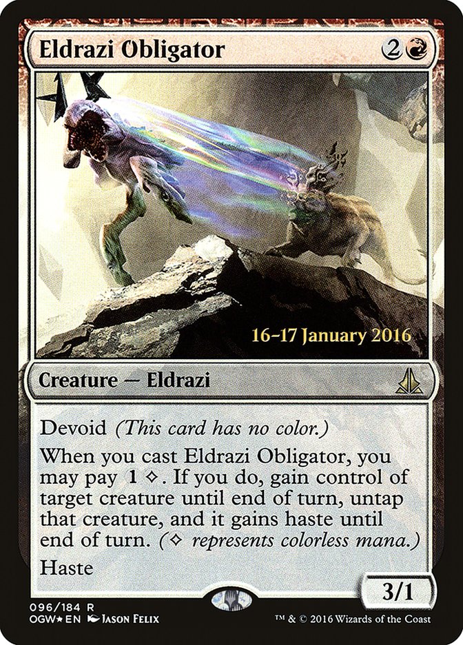 Eldrazi Obligator [Oath of the Gatewatch Prerelease Promos] | Deep Dive Games St. Marys