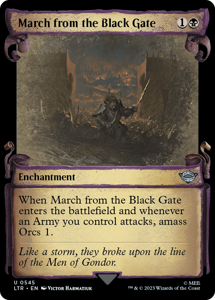 March from the Black Gate [The Lord of the Rings: Tales of Middle-Earth Showcase Scrolls] | Deep Dive Games St. Marys