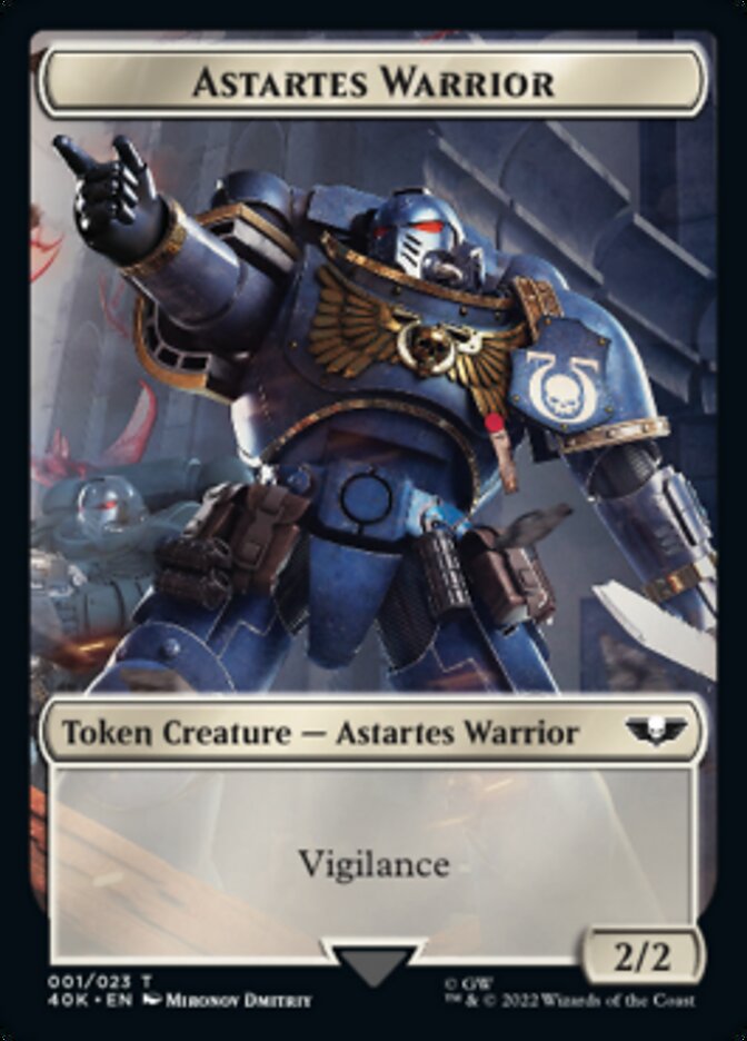 Astartes Warrior // Cherubael Double-Sided Token (Surge Foil) [Warhammer 40,000 Tokens] | Deep Dive Games St. Marys