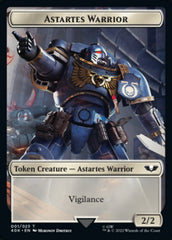 Astartes Warrior // Clue Double-Sided Token (Surge Foil) [Warhammer 40,000 Tokens] | Deep Dive Games St. Marys