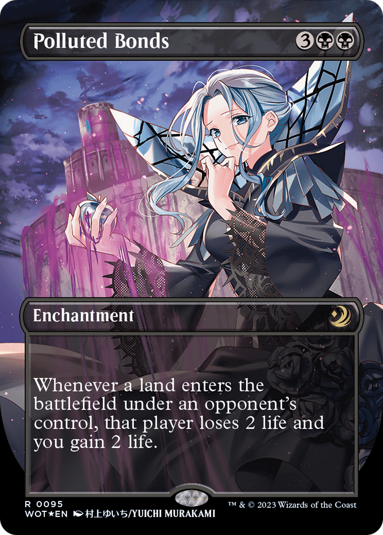 Polluted Bonds (Anime Borderless) (Confetti Foil) [Wilds of Eldraine: Enchanting Tales] | Deep Dive Games St. Marys