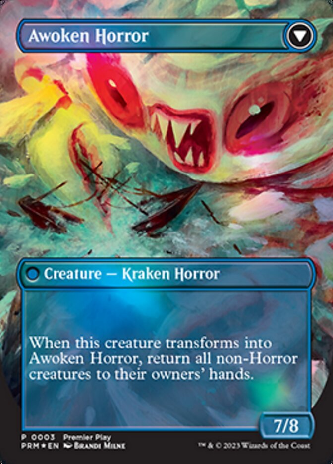 Thing in the Ice // Awoken Horror (Borderless Alternate Art) [Regional Championship Qualifiers 2023] | Deep Dive Games St. Marys