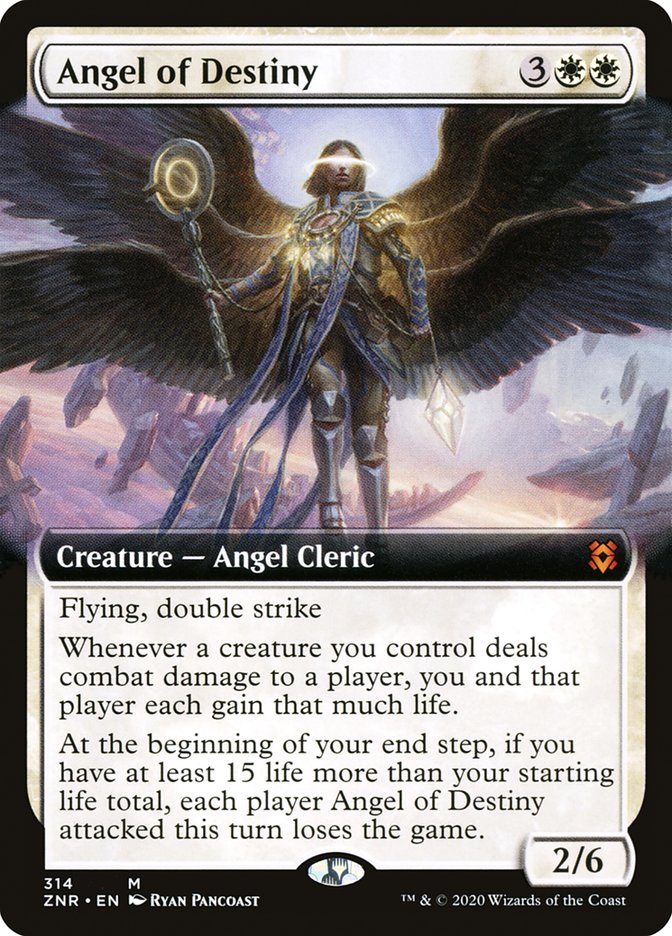 Angel of Destiny (Extended Art) [Zendikar Rising] | Deep Dive Games St. Marys