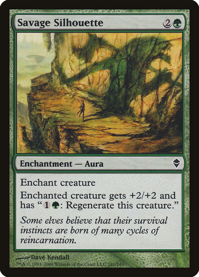 Savage Silhouette [Zendikar] | Deep Dive Games St. Marys