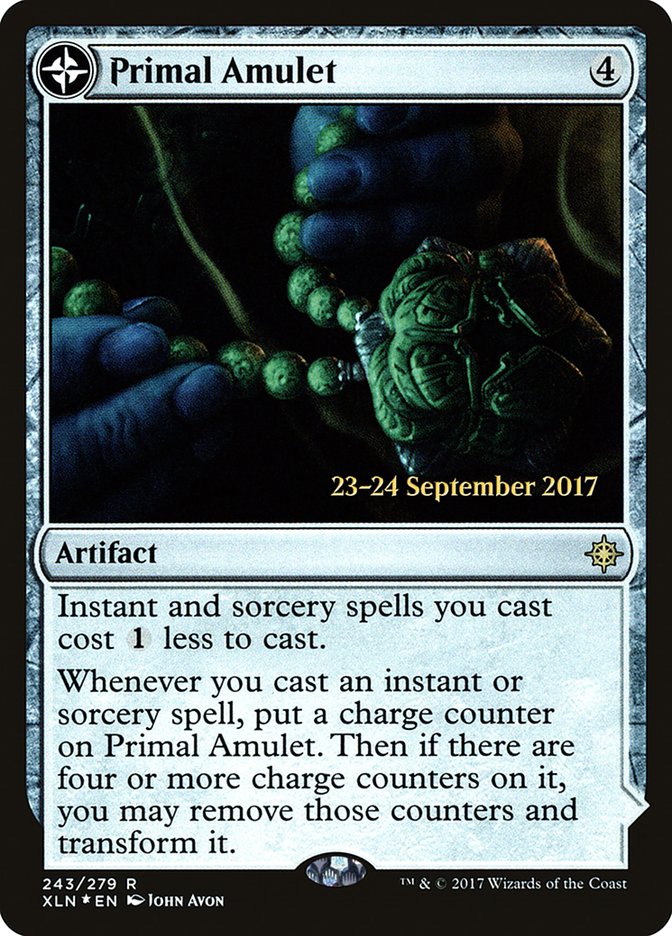 Primal Amulet // Primal Wellspring [Ixalan Prerelease Promos] | Deep Dive Games St. Marys