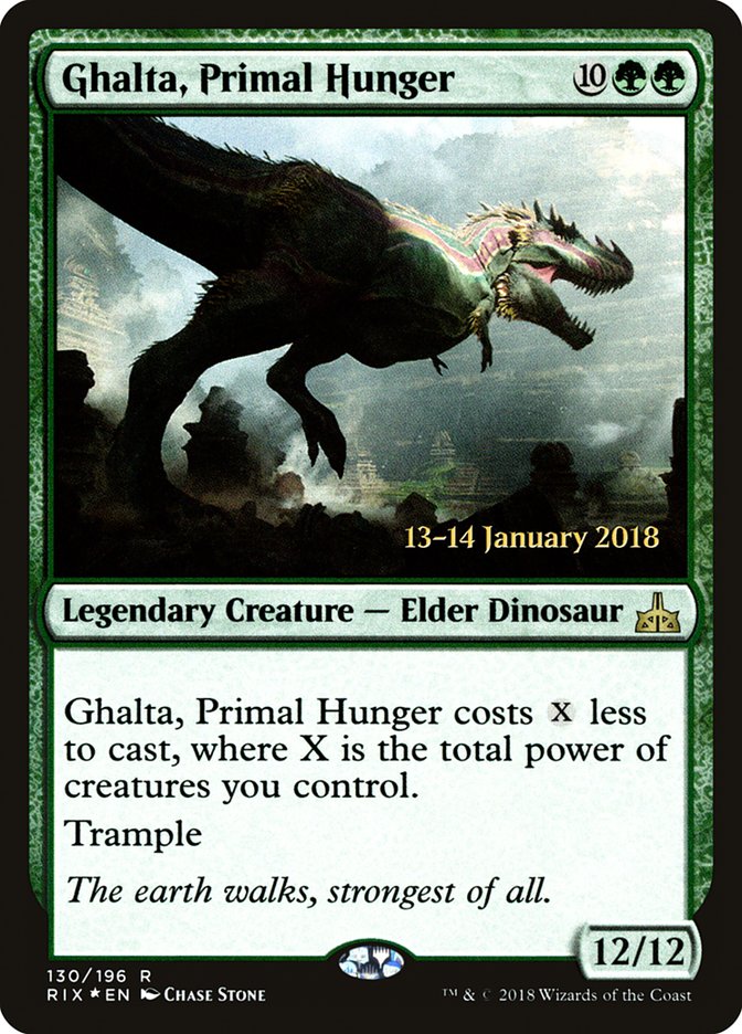 Ghalta, Primal Hunger [Rivals of Ixalan Prerelease Promos] | Deep Dive Games St. Marys