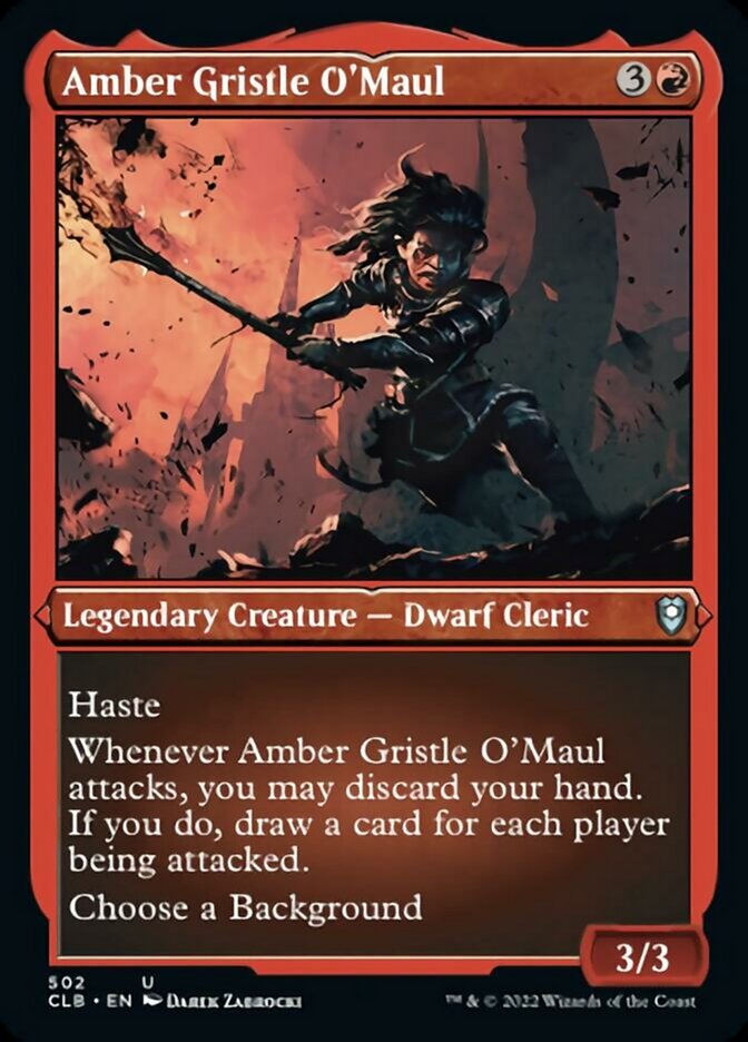 Amber Gristle O'Maul (Foil Etched) [Commander Legends: Battle for Baldur's Gate] | Deep Dive Games St. Marys