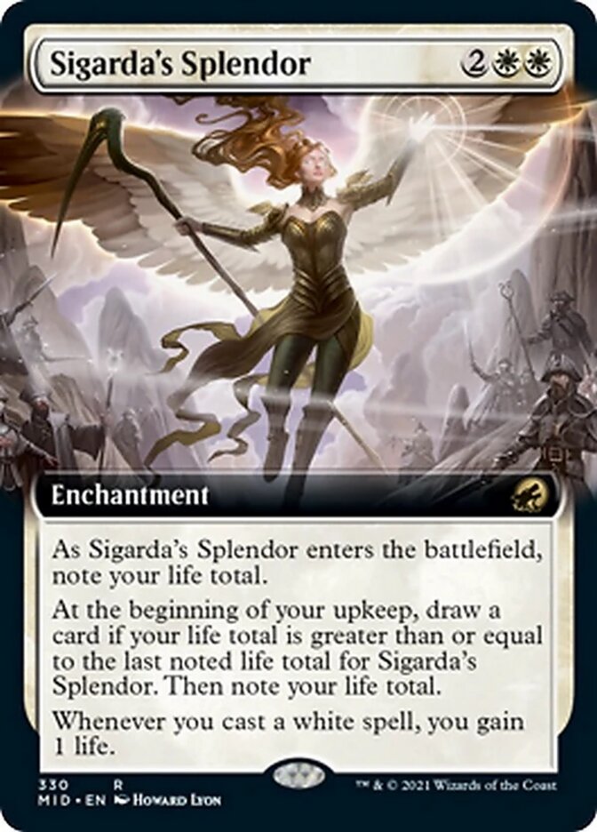 Sigarda's Splendor (Extended Art) [Innistrad: Midnight Hunt] | Deep Dive Games St. Marys