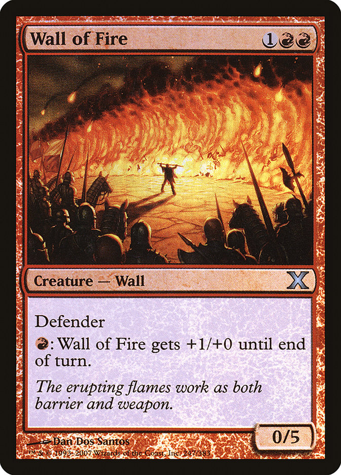 Wall of Fire (Premium Foil) [Tenth Edition] | Deep Dive Games St. Marys