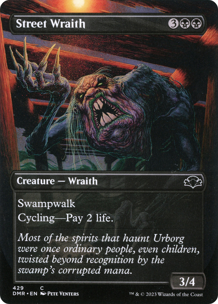 Street Wraith (Borderless Alternate Art) [Dominaria Remastered] | Deep Dive Games St. Marys