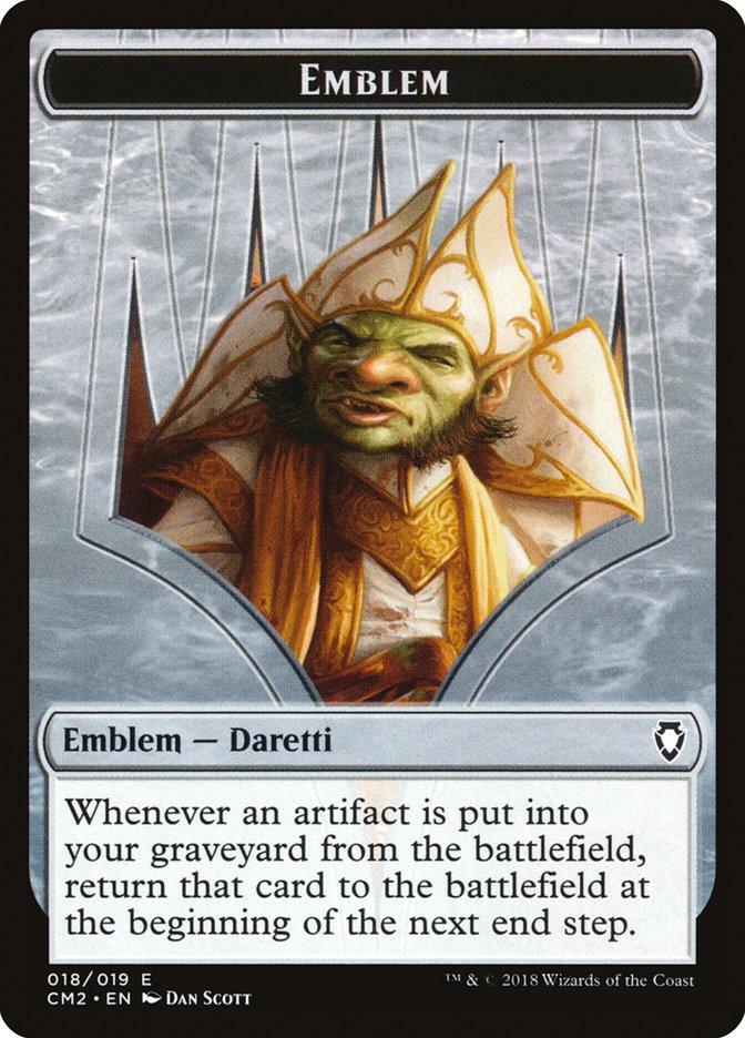 Daretti, Scrap Savant Emblem [Commander Anthology Volume II Tokens] | Deep Dive Games St. Marys