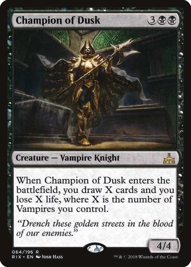 Champion of Dusk [Rivals of Ixalan] | Deep Dive Games St. Marys