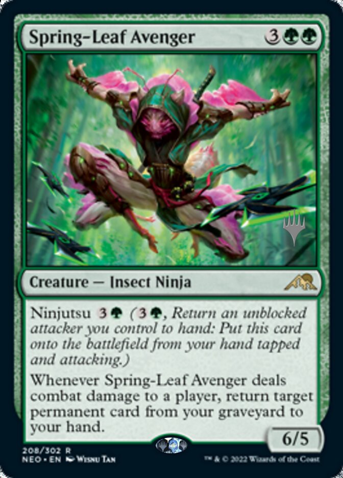 Spring-Leaf Avenger (Promo Pack) [Kamigawa: Neon Dynasty Promos] | Deep Dive Games St. Marys