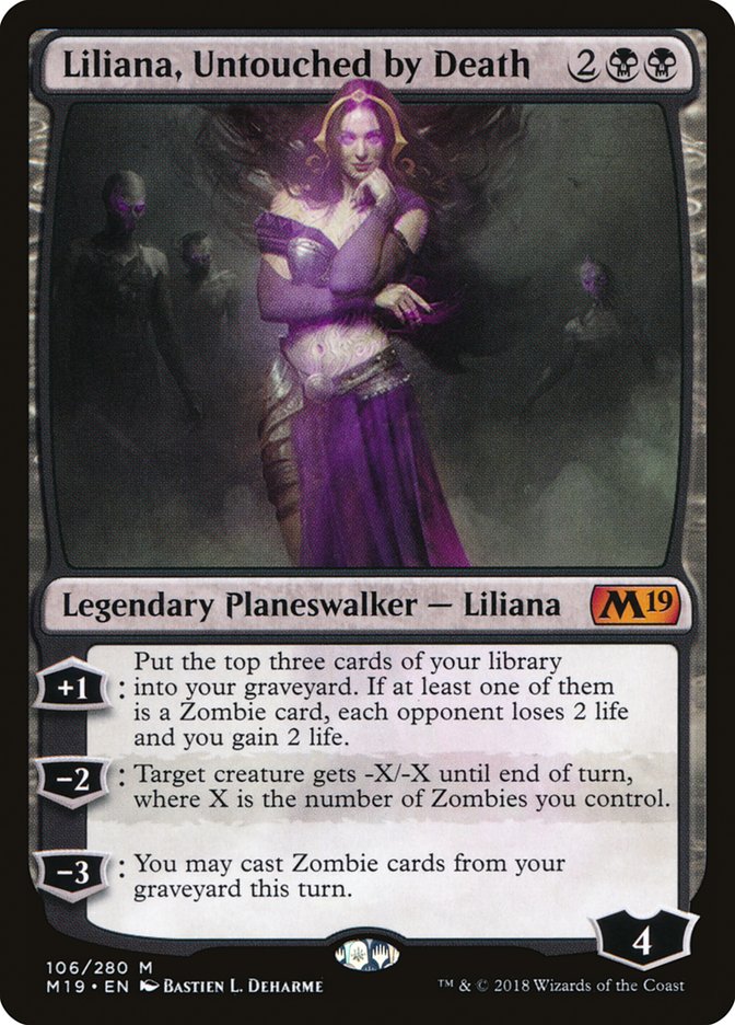 Liliana, Untouched by Death [Core Set 2019] | Deep Dive Games St. Marys