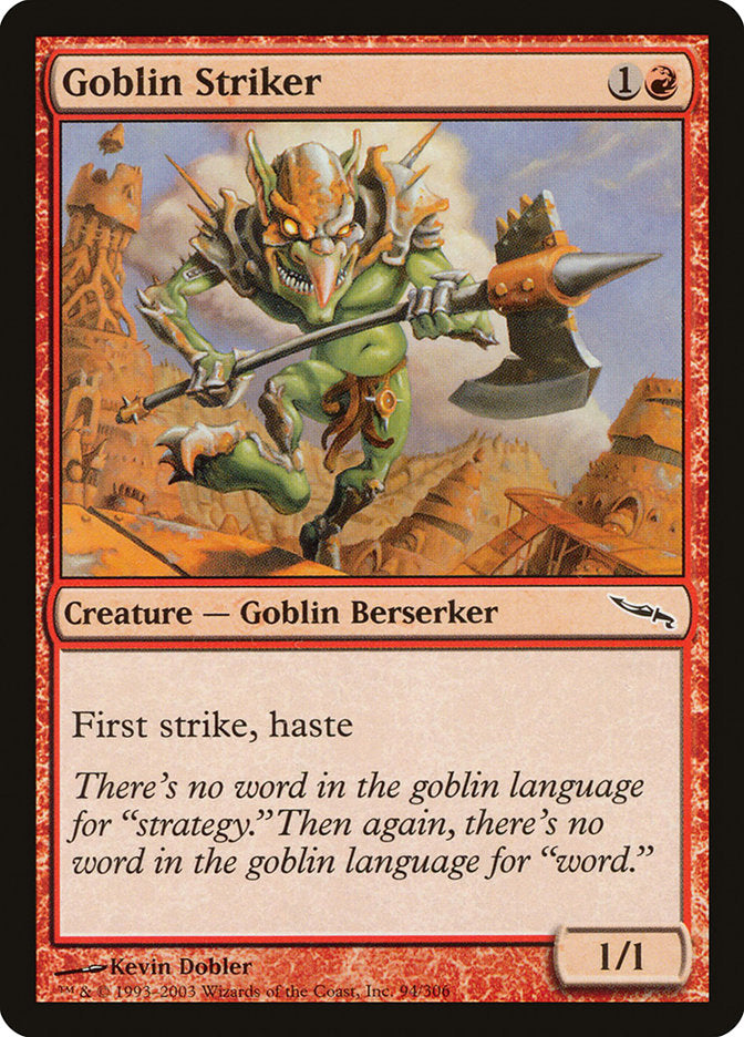 Goblin Striker [Mirrodin] | Deep Dive Games St. Marys