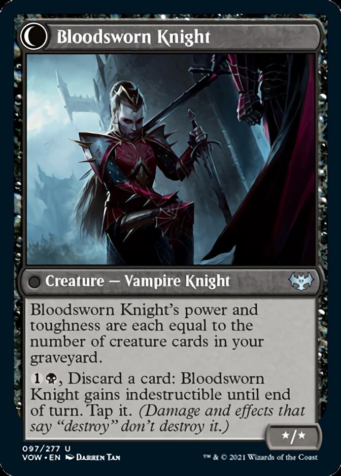 Bloodsworn Squire // Bloodsworn Knight [Innistrad: Crimson Vow] | Deep Dive Games St. Marys