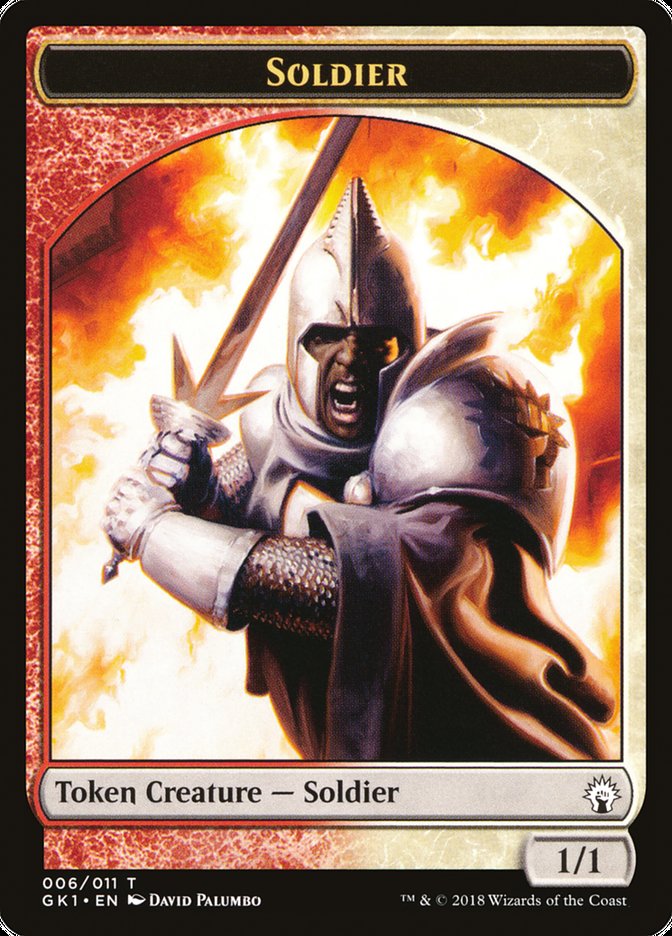 Soldier // Goblin Double-Sided Token [Guilds of Ravnica Guild Kit Tokens] | Deep Dive Games St. Marys