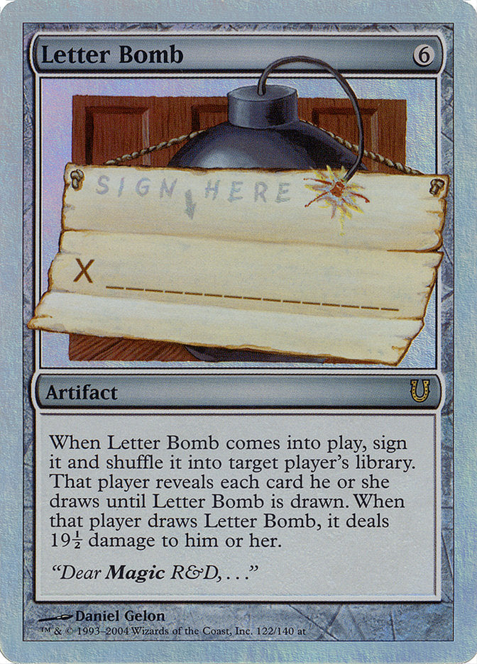 Letter Bomb (Alternate Foil) [Unhinged] | Deep Dive Games St. Marys
