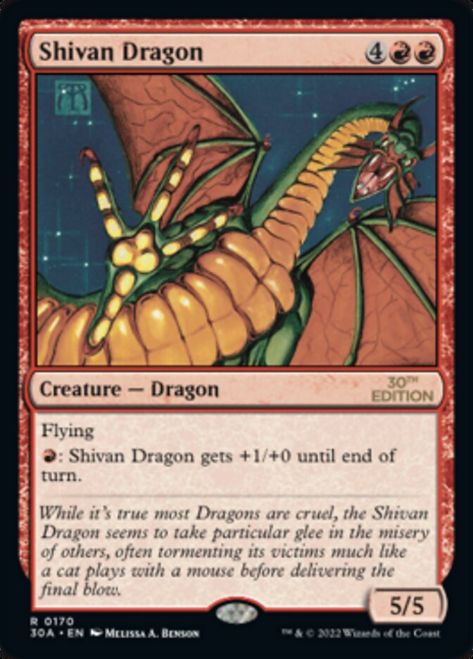 Shivan Dragon [30th Anniversary Edition] | Deep Dive Games St. Marys