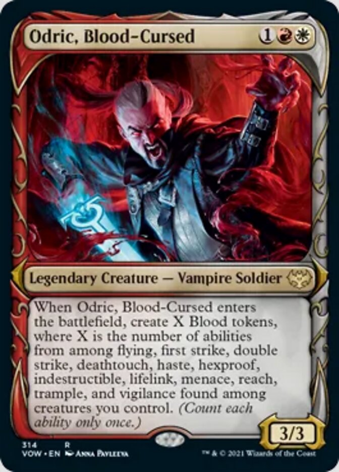 Odric, Blood-Cursed (Showcase Fang Frame) [Innistrad: Crimson Vow] | Deep Dive Games St. Marys