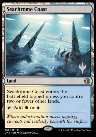 Seachrome Coast (Promo Pack) [Phyrexia: All Will Be One Promos] | Deep Dive Games St. Marys