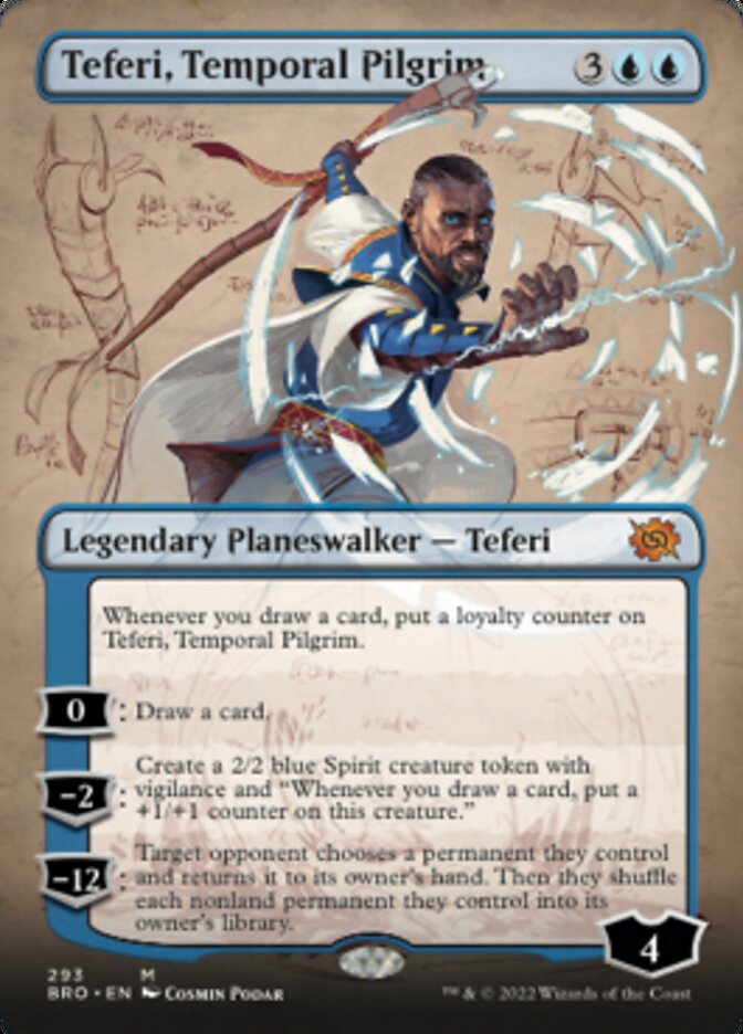 Teferi, Temporal Pilgrim (Borderless Alternate Art) [The Brothers' War] | Deep Dive Games St. Marys