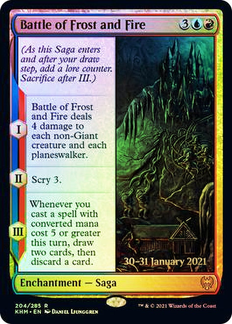 Battle of Frost and Fire [Kaldheim Prerelease Promos] | Deep Dive Games St. Marys