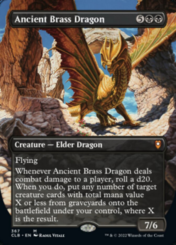 Ancient Brass Dragon (Borderless Alternate Art) [Commander Legends: Battle for Baldur's Gate] | Deep Dive Games St. Marys