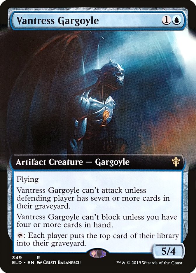 Vantress Gargoyle (Extended Art) [Throne of Eldraine] | Deep Dive Games St. Marys