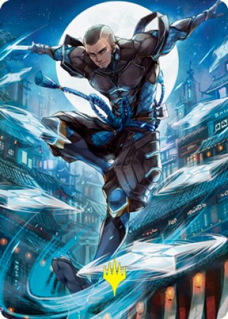 Kaito Shizuki 1 Art Card (Gold-Stamped Signature) [Kamigawa: Neon Dynasty Art Series] | Deep Dive Games St. Marys