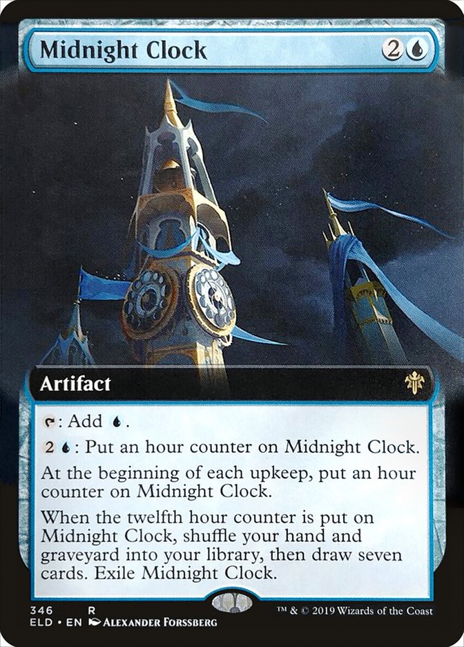 Midnight Clock (Extended Art) [Throne of Eldraine] | Deep Dive Games St. Marys