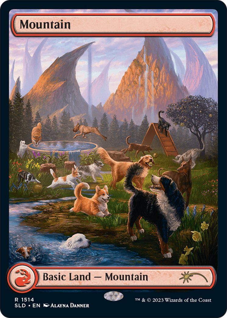 Mountain (1514) [Secret Lair Commander Deck: Raining Cats and Dogs] | Deep Dive Games St. Marys