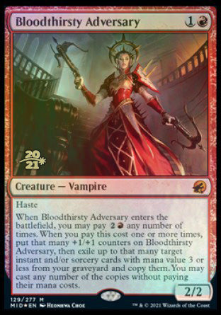 Bloodthirsty Adversary [Innistrad: Midnight Hunt Prerelease Promos] | Deep Dive Games St. Marys