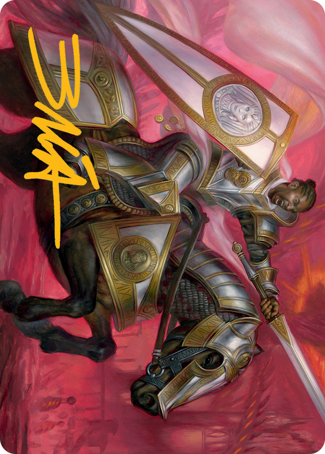 Sigiled Sentinel Art Card (Gold-Stamped Signature) [March of the Machine Art Series] | Deep Dive Games St. Marys