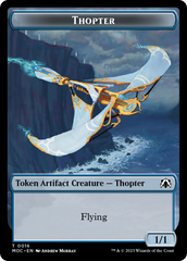 Thopter // Gold Double-Sided Token [March of the Machine Commander Tokens] | Deep Dive Games St. Marys