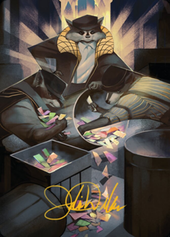 Masked Bandits Art Card (Gold-Stamped Signature) [Streets of New Capenna Art Series] | Deep Dive Games St. Marys