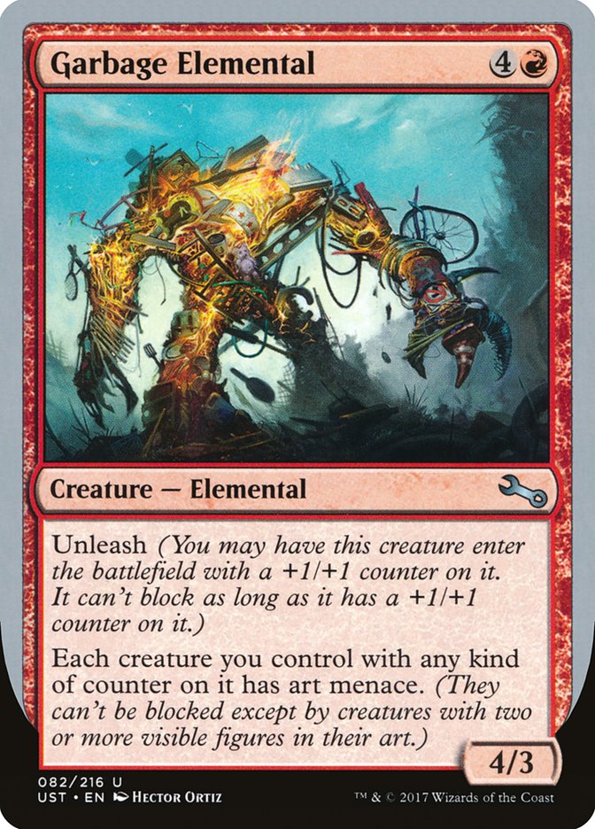 Garbage Elemental (4/3 Creature) [Unstable] | Deep Dive Games St. Marys