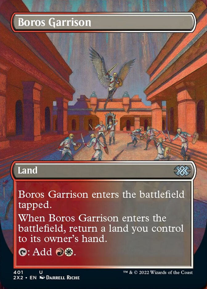 Boros Garrison (Borderless Alternate Art) [Double Masters 2022] | Deep Dive Games St. Marys