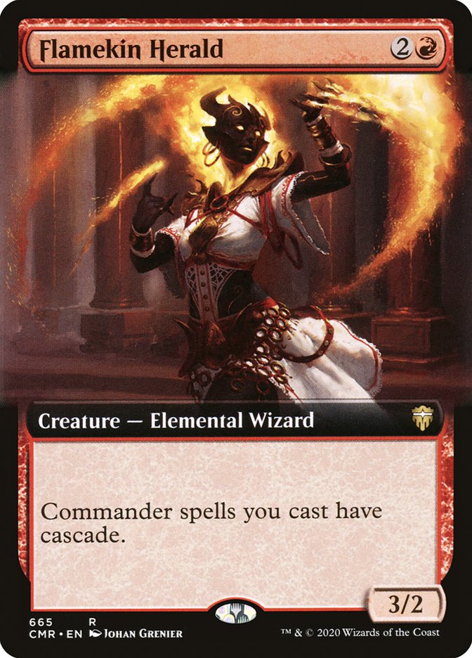 Flamekin Herald (Extended Art) [Commander Legends] | Deep Dive Games St. Marys