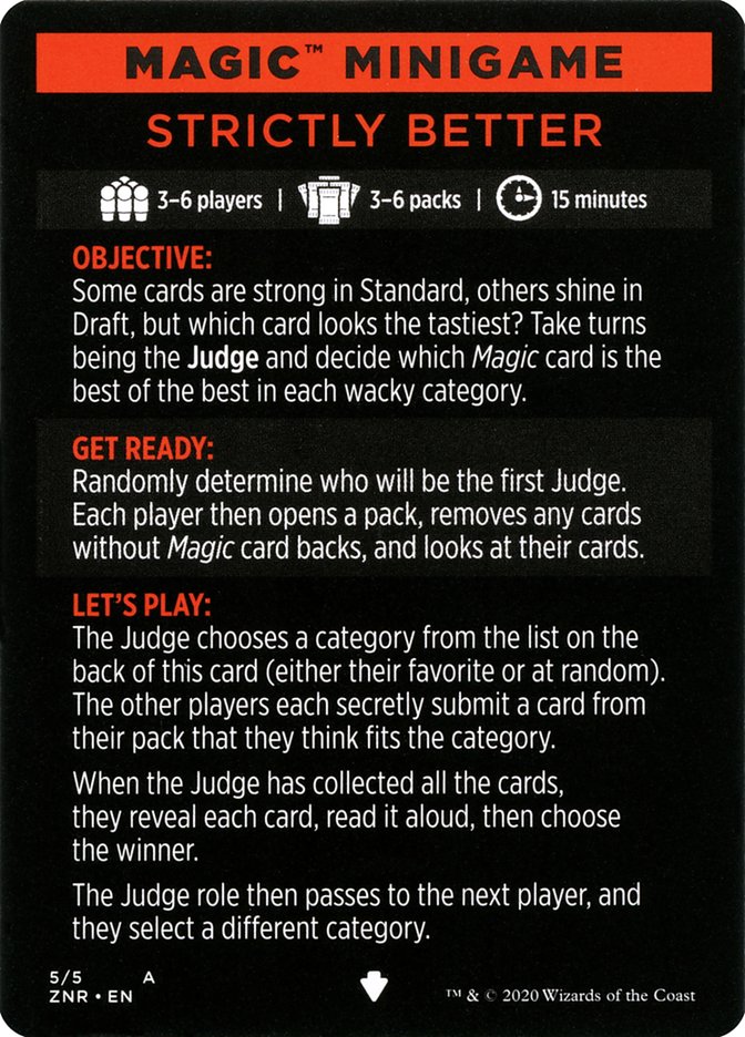 Strictly Better (Magic Minigame) [Zendikar Rising Minigame] | Deep Dive Games St. Marys