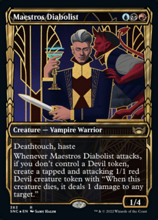 Maestros Diabolist (Showcase Golden Age Gilded Foil) [Streets of New Capenna] | Deep Dive Games St. Marys