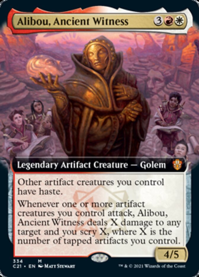 Alibou, Ancient Witness (Extended Art) [Commander 2021] | Deep Dive Games St. Marys